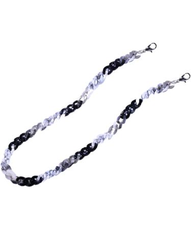 SBTRKT 5-Piece Acrylic Fiber Eye Chain for Sunglasses | Fashionable Durable Waterproof Modern Design | 72cm in Black & White - Buy Online on GoSupps.com