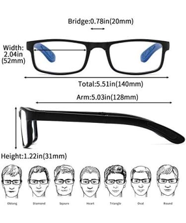 Suertree Foldable Blue Light Filter Reading Glasses | TR90 Anti-Blue Vision Aid for Men & Women | Includes PU Case | +1.5x Magnification - Buy Online on GoSupps.com