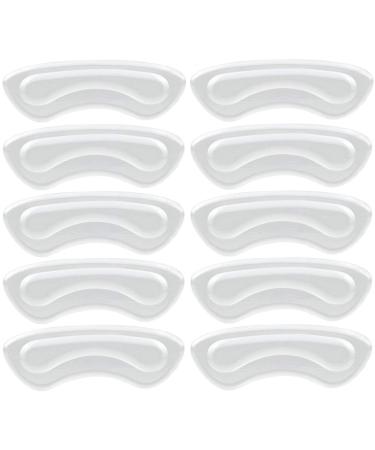 Heel Grips Gel Heel Liners for Women Men Heel Pads Cushion Inserts Slippage Grips for Loose Shoes Anti-Blister Clear (5 Pairs)