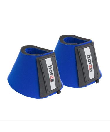 HORZE Horse Bell Boots ProBell Jumping Boots with Velcro Fastener Set of 2 Blue SS Blue