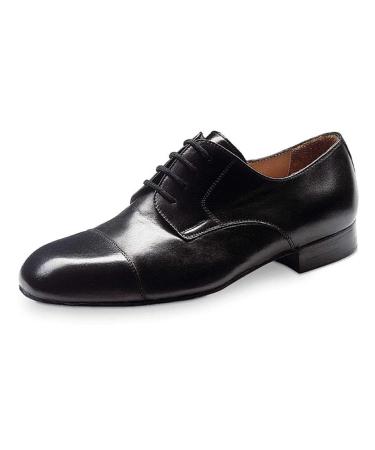 Werner Kern Men's Dance Shoes 28011 - Leather Black - Wide - 2 cm Standard Heel - Made in Italy 41 1/3 EU Wide Black