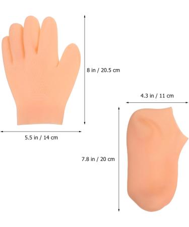 FOMIYES Moisturizing Gloves Socks Set Gel Lined Sock and Glove Soften Repairing Dry Cracked Hands Feet Skin Care Tools for Women Men - Buy Online on GoSupps.com