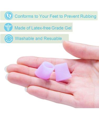 Povihome Toe Protectors - Silicone Gel Corn Sleeves for Runners - Purple Pinky Toe Pain Relief - 5 Pairs (2 Thick + 3 Thin) - Buy Online on GoSupps.com