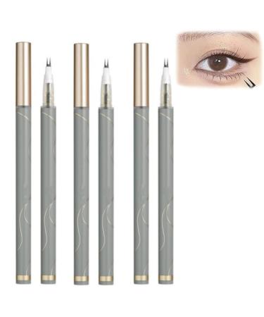 3PCS Double Tip Lower Lash Eyeliner Double Tip Lower Eyelash Pencil Waterproof Anti-Smudge Lashes Pencil Natural Lower Eyelashes Pen Super Slim Eye Liner (Carbon Black)