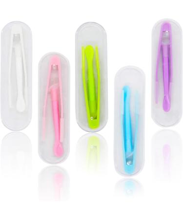 5Pcs Colorful Contact Lens Remover and Inserter Tool Case Set Contact Applicator with Soft Tip for Contact Lens User Portable Contact Lens Stick Tool Case Set Contact Lens Care