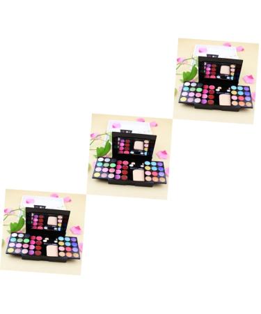 FOMIYES 3pcs 24 4 Pressed Eyeshadow Gloss Powder Blusher Liner Makeup Blush Lip mediumx3pcs As Shownx3pcs