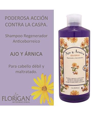 Buy Anti Dandruff & Regenerative Shampoo Ajo y rnica 1L - Florigan Purple | Fast International Shipping - Buy Online on GoSupps.com