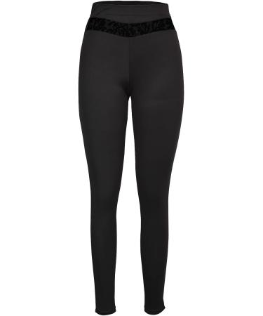 BFAFEN High Waisted Workout Leggings with Pockets for Women | Butt Lifting Yoga Pants | Mesh Lace Patchwork | Black, Large - Buy Online on GoSupps.com