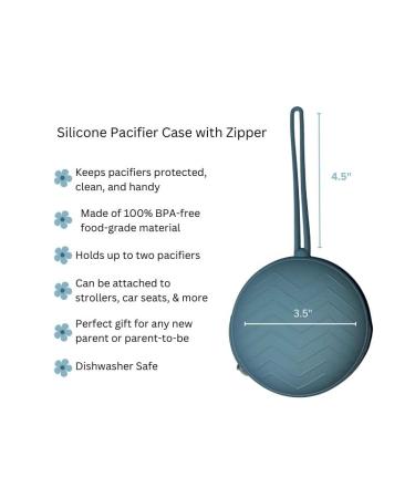 Sage Silicone Pacifier Case with Zipper | BPA-Free Travel Accessory for Boys & Girls - Buy Online on GoSupps.com