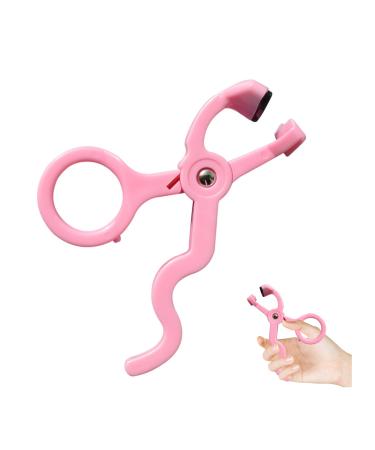 1 PCS Mini Eyelash Curler with Silicone Pads Small Precision Lash Curlers for Eyes Plastic Partial Curling Corner Lashes False Lashes Gentle Comfort and Control Eyelash Curler Easy to Use Pink