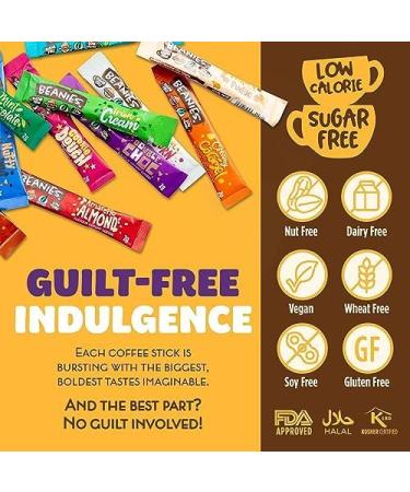 Beanies Flavoured Coffee Sticks - 100 Sticks in a Box | Delicious Coffee on the Go - Buy Online on GoSupps.com