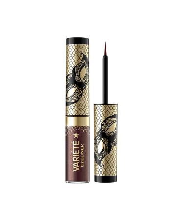 Eveline Cosmetics Variete Long-Lasting Waterproof Smudge-Proof Quick-Drying Colored Eyeliner with Brush Applicator 24 Hour Wear in 4 Shimmering Shades