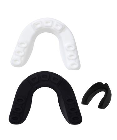 Sportmund protection 2 piece of mouth protection boxes suitable for tooth protection when boxing rugby football basketball taekwondo.Children and adolescents with adults.