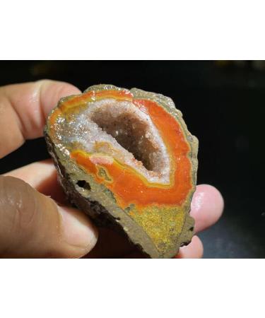 Natural Crystal Rough Red Battle Blood Agate Rough China Agate Crystal Achat Geode Specimen 89g RD22 - Buy Online on GoSupps.com