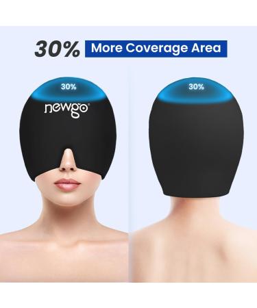 NEWGO Migraine Relief Cap - Full Coverage Headache Hat for Cold Therapy, Sinus & Stress Relief - Form Fitting & Stretchable - Black - Buy Online on GoSupps.com