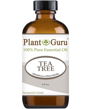 100% Pure Tea Tree Essential Oil 4 oz - Therapeutic Grade Melaleuca for Skin Hair Acne & Aromatherapy - Buy Online on GoSupps.com
