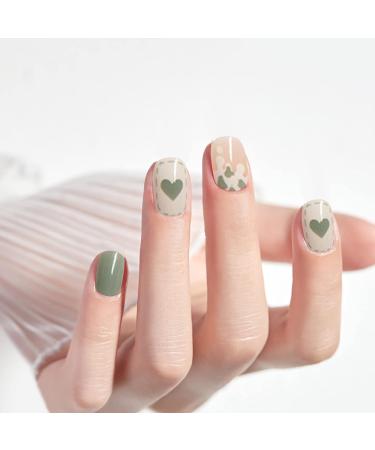 Medium Press-On Nails for Girls & Teens | Full Cover Ballerina Coffin False Nails - 24 Single-Colored Acrylics #05 - Buy Online on GoSupps.com
