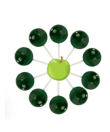 GREEN APPLE LOLLIPOPS (INDIVIDUALLY WRAPPED) FROM ORIGINAL GOURMET (10 COUNTS)