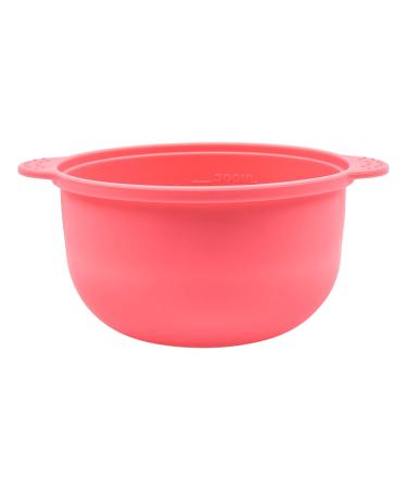 Replacement pot set for wax warmers removable silicone wax bowl and non-stick spatula hair removal sticks reusable facial cleaning device unit size pink