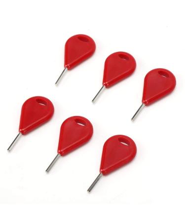 Vbest life Pack of 6 Surfboard Fin Key, Metal Hex Key Surf Fin Key Spare Replacement Surfing Boar Accessory(red)