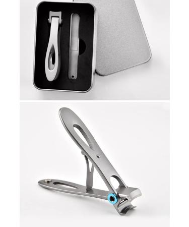 Extra Wide Jaw Nail Clippers for Thick Nails - Heavy Duty Stainless Steel Clippers for Seniors Men and Adults - Includes Fingernail File and Storage Box (Black) - Buy Online on GoSupps.com