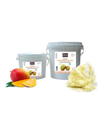 100% PURE COLD PRESSED REFINED RAW MANGO BUTTER (2 LB) 2 Pound (Pack of 1)