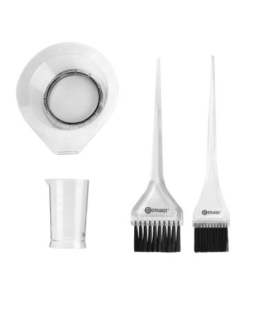 STYLANCE 4Pcs Professional Salon Hair Coloring Dyeing Kit, Hair Dye Color Brush, Mixing Bowl, Measuring Cup,Hair Dye Coloring Kit, Hair Coloring Bleaching, Hair Dye Tools for DIY Salon