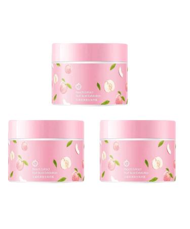 Peach Extract Exfoliation Peach Extract Gel Peach Extract Fruit Acid Exfoliation Rubbing Mud Skin Care Deep Cleansing Face Scrub Cream (3PCS)