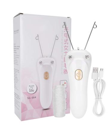 Electric thread epilator hair remover faster painless cotton thread epilator with thread women face hair remover razor USB charging for face body hair face arm gold