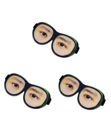 minkissy 3pcs 3D Eyeshade Blindfolds for Sleep for Kids Drinking Cups for Elderly Travel Eye Sleep Mask Eye Patches for Kids Sleeping Mask Travel Sleep Kids Eye Funny Glasses