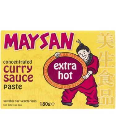 Curry Sauce Bundle Containing Maysan Concentrated Curry Sauce Paste Extra Hot 180g (4 Pack) - Buy Online on GoSupps.com