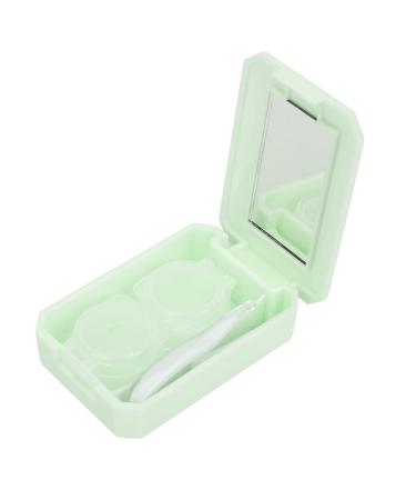 Verdant touch contact lens holder box contact lens storage case with mirror and tweezers portable green contact lens box multicolored 60_x_180_cm