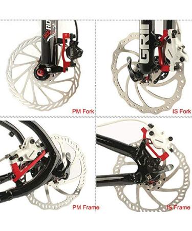 Bucklos PM/IS Front/Rear 180/203mm Disc Brake Caliper Mount Adapter | CNC Machined Aluminum Alloy Rotor Adapter | Black, 180mm-A - Buy Online on GoSupps.com