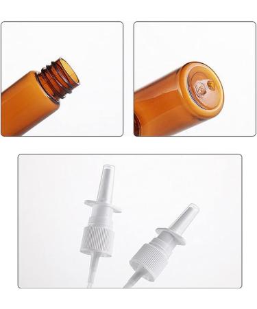 QUUPY 6PCS 10ml Empty Amber Glass Nasal Spray Bottles - Refillable Makeup & Travel Container Jars - Buy Online on GoSupps.com