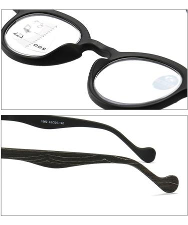 Multifocus Reading Glasses For Men Women Trendy Wood Grain Round Frame Glasses Anti Blue Light Readers(Couleur:Brown Grandeur:1.5x) - Buy Online on GoSupps.com