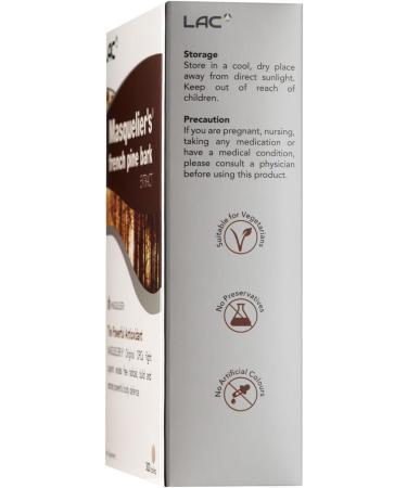 LAC Masquelier's French Pine Bark Extract - 300 Tablets | Premium Antioxidant Supplement for Heart & Skin Health - Buy Online on GoSupps.com