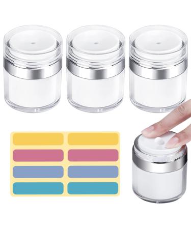 Haomeeduo 3 STK 50ml cream pump dispenser empty Airless pump dispenser Lotion-pumping bags Refillable Cosmetic Cream Jar Airless Pump Container Moisturizer cream dispenser with stickers for travel household - Buy Online on GoSupps.com