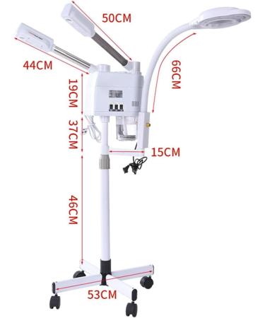 Face Steamer Facial 3 in 1 Professional Facial Steamer Face Steamer with Magnifying Lamp Double Tube Spray Facial Ozone Humidifier Steamer for Beauty Salon Spa - Buy Online on GoSupps.com