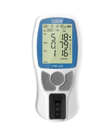 LYSUN 5 in 1 Multifunction Blood Lipid Analysis Meter TC HDL TG LDL TC/HDL (Lipid Meter with 10pcs of strips) - Buy Online on GoSupps.com