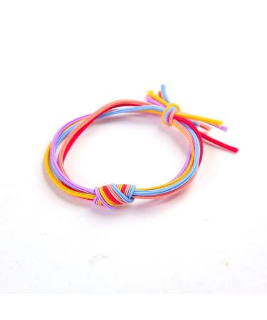 Multicolor Elastic Hair Ties - 6 Cute Styles for Thick Hair - No Damage Hair Bands - Buy Online on GoSupps.com