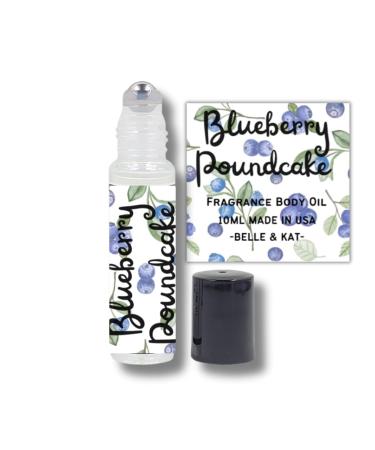Fragrance Body Oil Roll-On Scented Blueberry Poundcake - 0.33 Fl Oz (10ml) for Men & Women - 100% Fragrance Oil - No Alcohol Fillers - Can Also Use as Diffuser Oil - Made in USA Blueberry Poundcake (Fragrance Body Oil Roll-On)