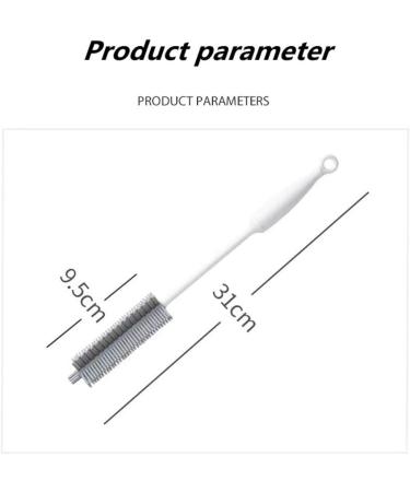 PZJ Silicone Baby Bottle Cleaning Brush with Long Handle - Suitable for Baby Bottles, Wine Glasses, Vases, and Glassware - Ideal for Small Diameter Bottle Openings (1 Piece) - Buy Online on GoSupps.com