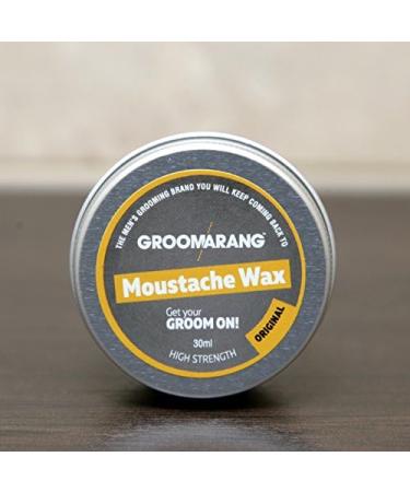Groomarang Original Moustache Wax 30ml - Extra Strong Hold Styling Wax for Moustache and Beard | Nourishing Formula | Gifts for Him - Buy Online on GoSupps.com