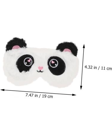Angoily Plush Silk Eye Mask Set - 2pcs Cartoon Blindfolds for Sleep & Travel Comfortable Satin Eye Cover for Adults - Black & White - Buy Online on GoSupps.com
