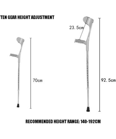 Crutch Lightweight Retractable Folded Elbow Arm Armpit Crutches Fractures Rehabilitation Polio Forearm Crutches Black - Buy Online on GoSupps.com