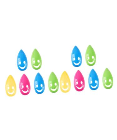 Cabilock 12 STK Dustproof toothbrush cover toothbrush holder wall protective cap for toothbrushes ventilated toothbrush caps toothbrush wall bracket wall holding child smile face picture 1x2stk 3*5cmx2pcs