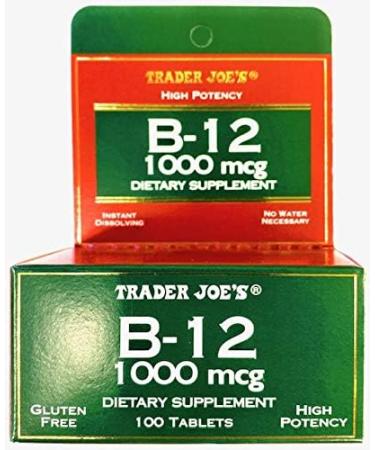 Trader Joe's Vitamin B12 1000mcg Gluten-Free Dietary Supplement - 100 Tablets - Buy Online on GoSupps.com