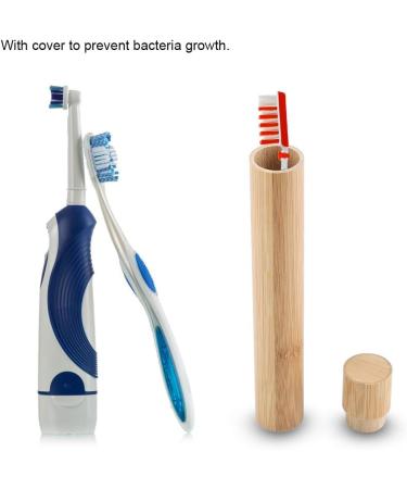Portable Bamboo Toothbrush Holder Case - Eco-Friendly Travel & Home Storage Solution - Buy Online on GoSupps.com