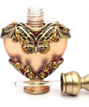 DFJOENVLDKHFE Perfume Bottle Empty Frosted Glass Essential Oil Bottle Refillable Empty Jewelry Decoration Crystal Bottle Bronze color 10ml - Buy Online on GoSupps.com