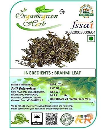 ORGANIZE Organicgreen Herb Brahmi Leaf Dry Water Hyssopneer brahmi Dry 200 gm